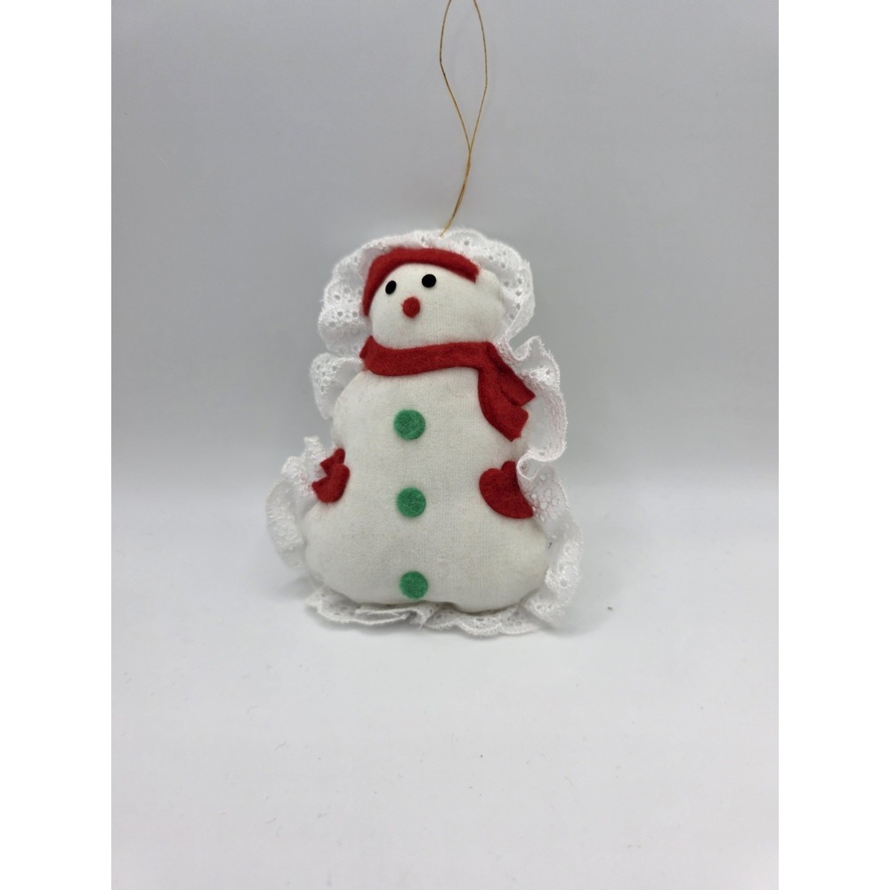 VTG 1984 Velvet & Lace Scented Christmas‎ Ornament Snowman 80s in Box